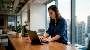 IT specialist working on Microsoft 365 migration